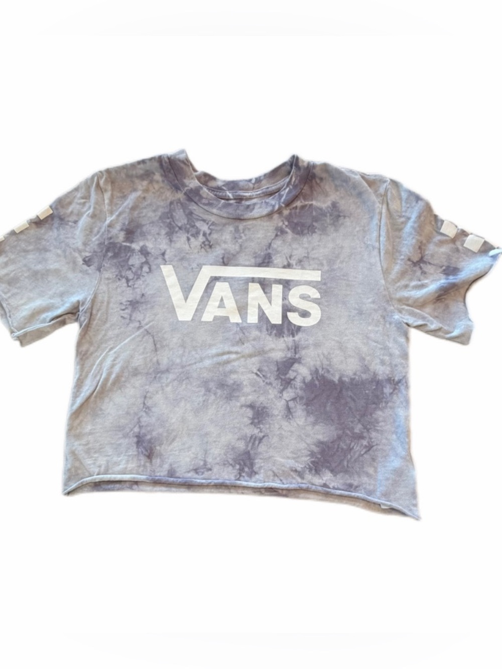 Vans Tie Dye Cropped Graphic T Shirt Womens Small Purple Streetwear